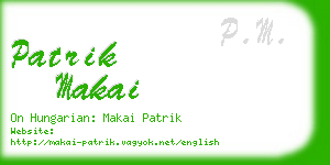 patrik makai business card